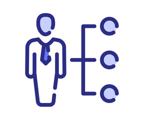 branch organization business single isolated icon with dash or dashed line style