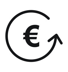 Convert Euro Vector Outline Icon