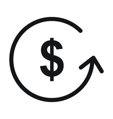 Exchange Dollar Vector Outline Icon