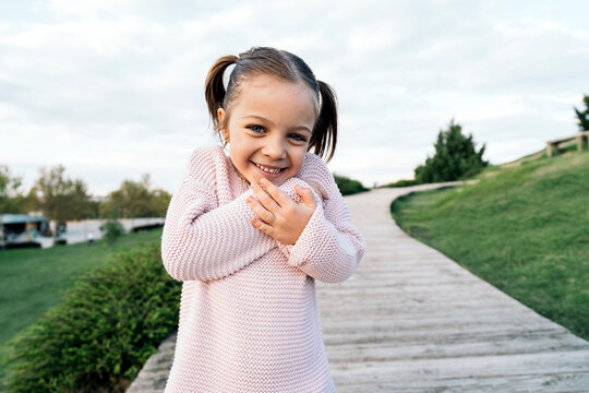 Portrait Smiley Young Girl