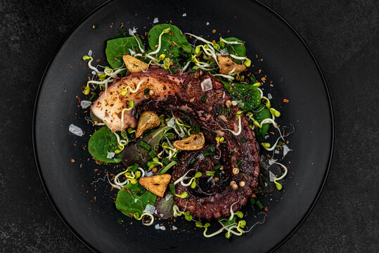 Octopus Salad with herbs and spices