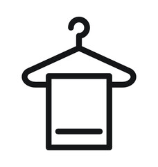 Towel Hanger Vector Outline Icon