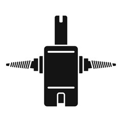 Tire fitting stand icon, simple style