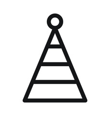 Party Cap Vector Outline Icon