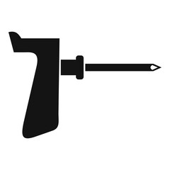 Tire fitting needle icon, simple style