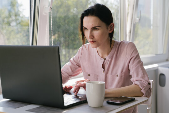 Woman Working With Laptop