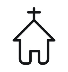 Church Line Vector Icon