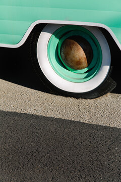 Green Flat Tire