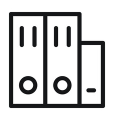 File Folders Line Vector Icon