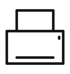 Printer Line Vector Icon