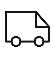 Delivery Van Line Vector Icon