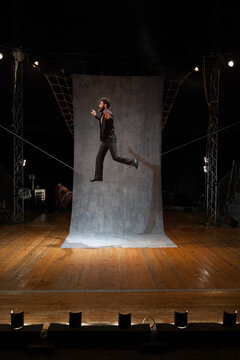 man walking on a rope 08