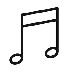 Music Note Line Vector Icon