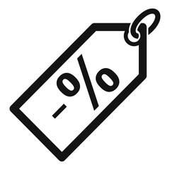 Sale price tag icon, simple style