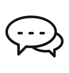 Chat Bubbles Line Vector Icon