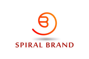 Fototapeta premium Spiral B logo design
