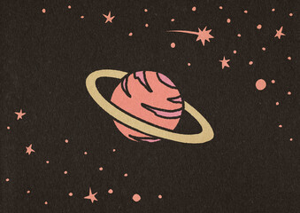 Planet Saturn Illustration