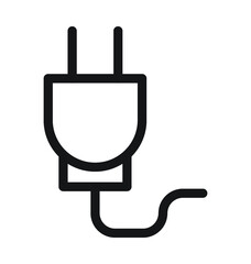 Power Plug Line Vector Icon