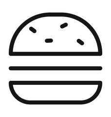 Burger Line Vector Icon