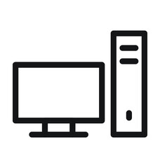 Computer Line Vector Icon