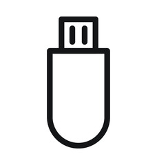 USB Line Vector Icon