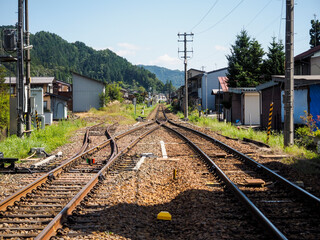 Fototapeta na wymiar 飛騨古川の駅構内の風景