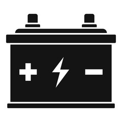 Fototapeta premium Eco car battery icon, simple style