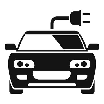 Sport hybrid car icon, simple style