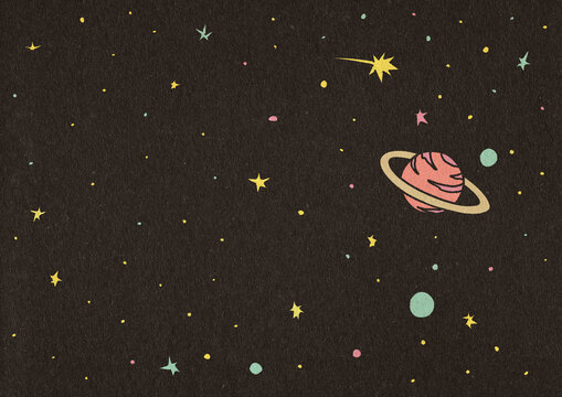 Stars And Planets Illustration
