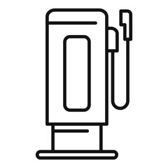 Car charge station icon, outline style
