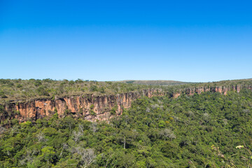 View over the Plateau of the Chapada dos Guimarares Nationalpark in Mato Grosso, Brazil