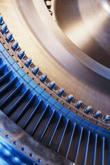 Structural element of a gas turbine with blades for aviation and power generation.