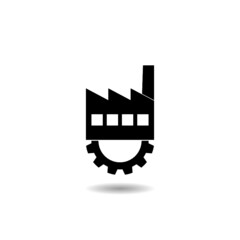 Factory Gear icon with shadow