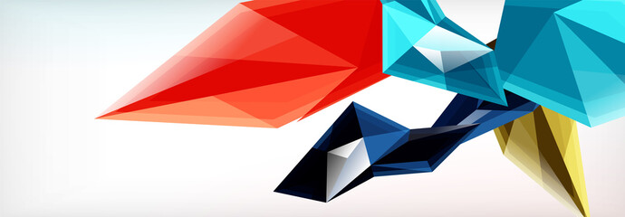 Vector 3d triangles and pyramids abstract background for business or technology presentations, internet posters or web brochure covers