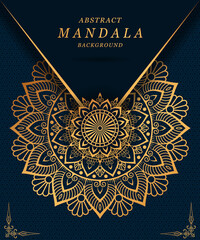 luxury mandala with gorgeous arabesque pattern style background for card, cover, print, poster, banner, brochure