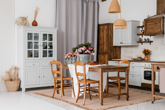 Interior of vintage kitchen at home