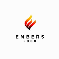 Embers logo with letter M concept
