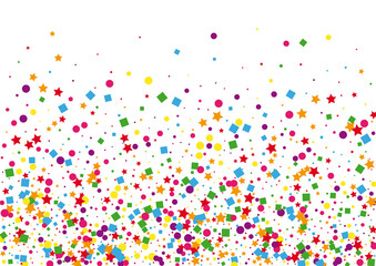 Orange Pattern Dot Decoration. Banner Circle Background. Pink Confetti Illustration. Blue Carnival Star.