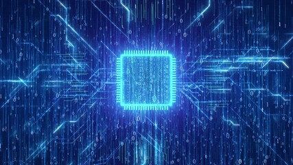 Computer Cpu Chip Processor Technology Background - Powered by Adobe