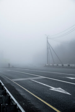 Foggy road