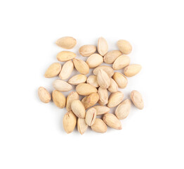 Fried Pistachio Nuts Isolated, Baked Pistachios Pile
