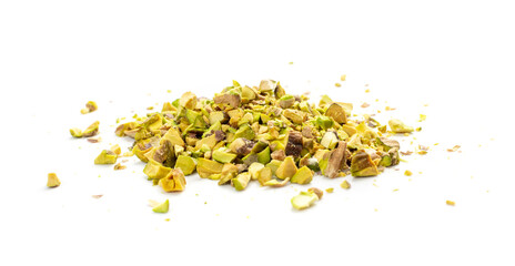 Scattered Pistachio Nut Pieces, Break Chopped Pistachios