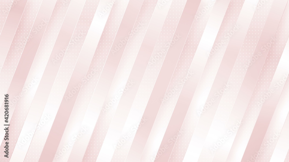 Fototapete Diagonal pale pink stripes. Abstract geometric background. Seamless loop motion graphics animation 4k UHD 3840x2160