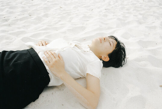 Sleeping on the beach
