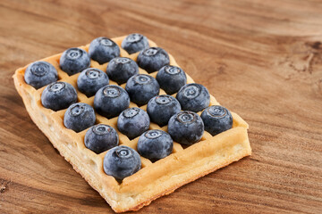 Waffles with blueberries