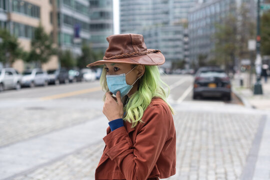 Woman Wearing Face Mask