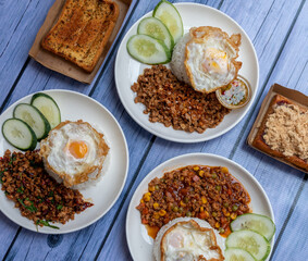 Thai Spicy Minced Pork Dishes