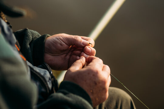 Fisherman on lake