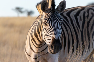 Fototapeta na wymiar Inquisitive Zebra