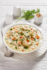 poached cod fish in milk base sauce